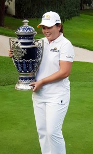 South Korean golfer Park In-bee poses for a photo with the winner's trophy at Club de Golf Mexico in Mexico City, Mexico, 15 November 2015, after claiming the LPGA Tour's Lorena Ochoa Invitational. It was her 17th career victory., Image: 266368614, License: Rights-managed, Restrictions: SOUTH KOREA OUT, Model Release: no, Credit line: Profimedia, TEMP EPA