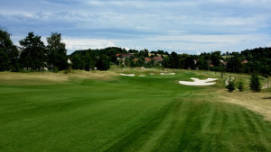 PANORAMA GOLF RESORT - Green první jamky hřiště Meadows.