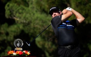 LAS VEGAS, NV - NOVEMBER 06: Rod Pampling of Australia plays his shot from the first tee during the final round of the Shriners Hospitals For Children Open on November 6, 2016 in Las Vegas, Nevada. Cliff Hawkins, Image: 304930802, License: Rights-managed, Restrictions: , Model Release: no, Credit line: Profimedia, Getty images