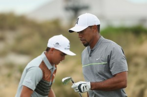 NASSAU, BAHAMAS - DECEMBER 03: (L-R) Rickie Fowler and Tiger Woods of the United States are seen on a green during round three of the Hero World Challenge at Albany, The Bahamas on December 3, 2016 in Nassau, Bahamas. Christian Petersen, Image: 307463718, License: Rights-managed, Restrictions: , Model Release: no, Credit line: Profimedia, Getty images