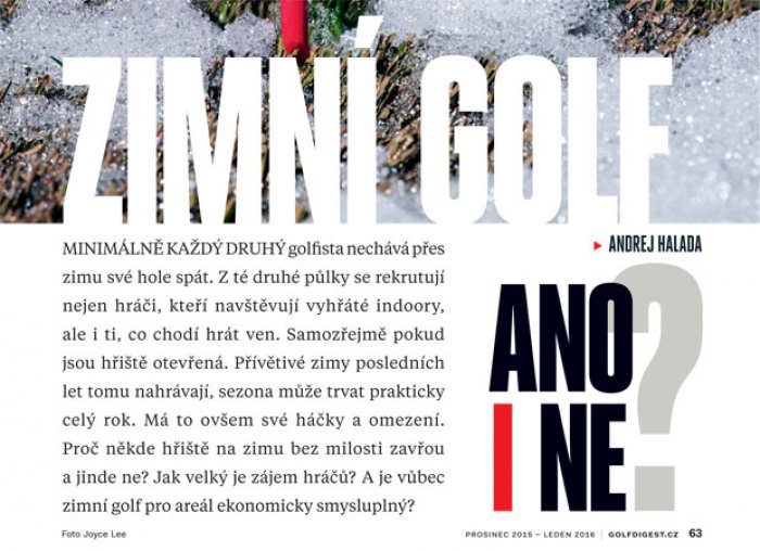 Zimní golf: ANO I NE