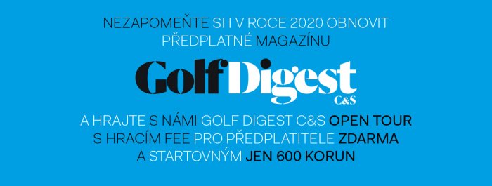 Poslední místa na Hlubokou ! GOLFDIGEST C&S Open Tour 2020