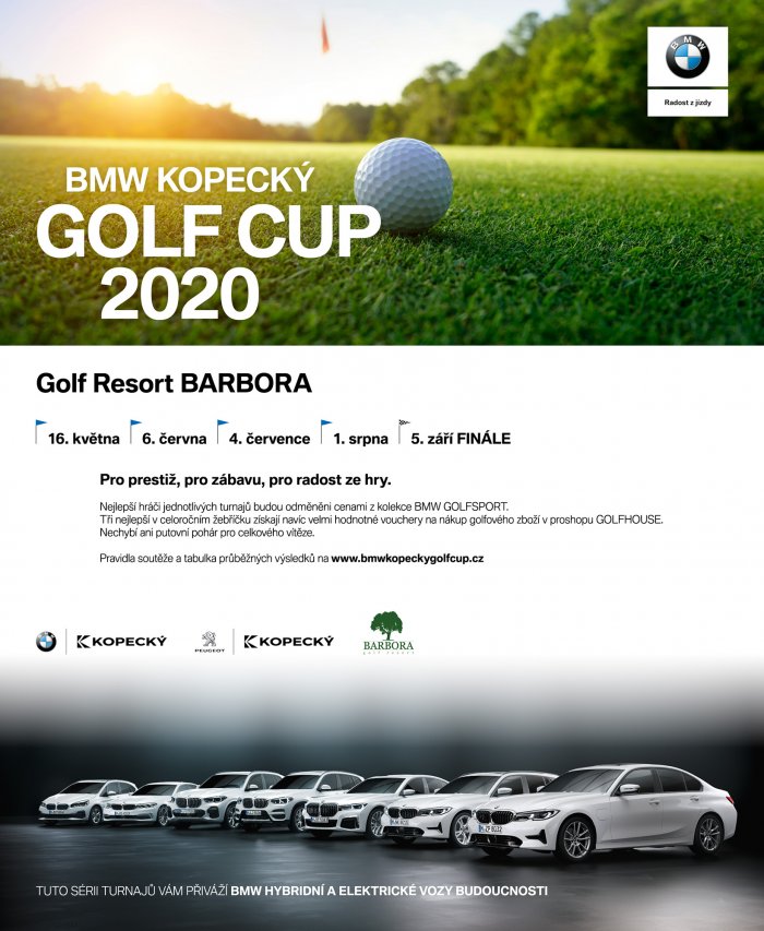 Golf Resort Barbora  Vás zve v sobotu 16.5.2020 na turnaj BMW KOPECKÝ GOLF CUP 2020