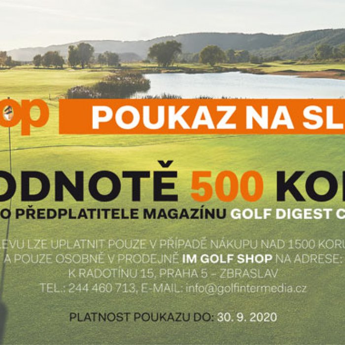 S letním vydání GOLFDIGEST C&S další slevový poukaz v hodnotě 500 Kč
