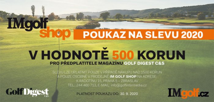 S letním vydání GOLFDIGEST C&S další slevový poukaz v hodnotě 500 Kč