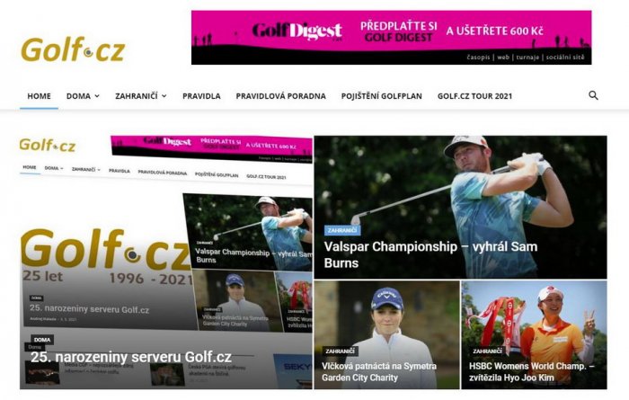 Oslavenec: server golf.cz vznikl už před 25 lety a dodnes žije